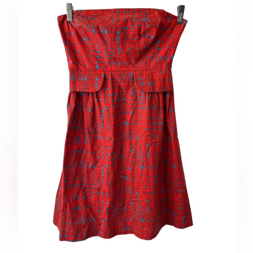 Anthropologie Tabitha Strapless Red Dress Size 4